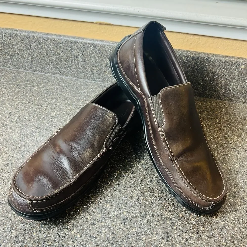 Cole Haan Mens Sz 11M Loafer Brown Classic Leather Slip On Comfort Driving Shoes